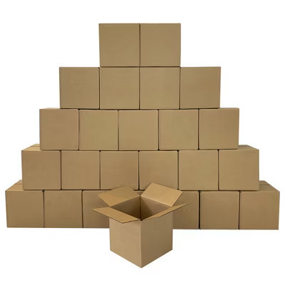 UOFFICE Pack of 25 Corrugated Boxes 4" x 4" x 4" Cube Mailing Boxes | Target