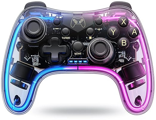 Switch Controller Compatible with Switch/Lite/OLED Controller, Switch Pro Controller With RGB Bre... | Amazon (US)