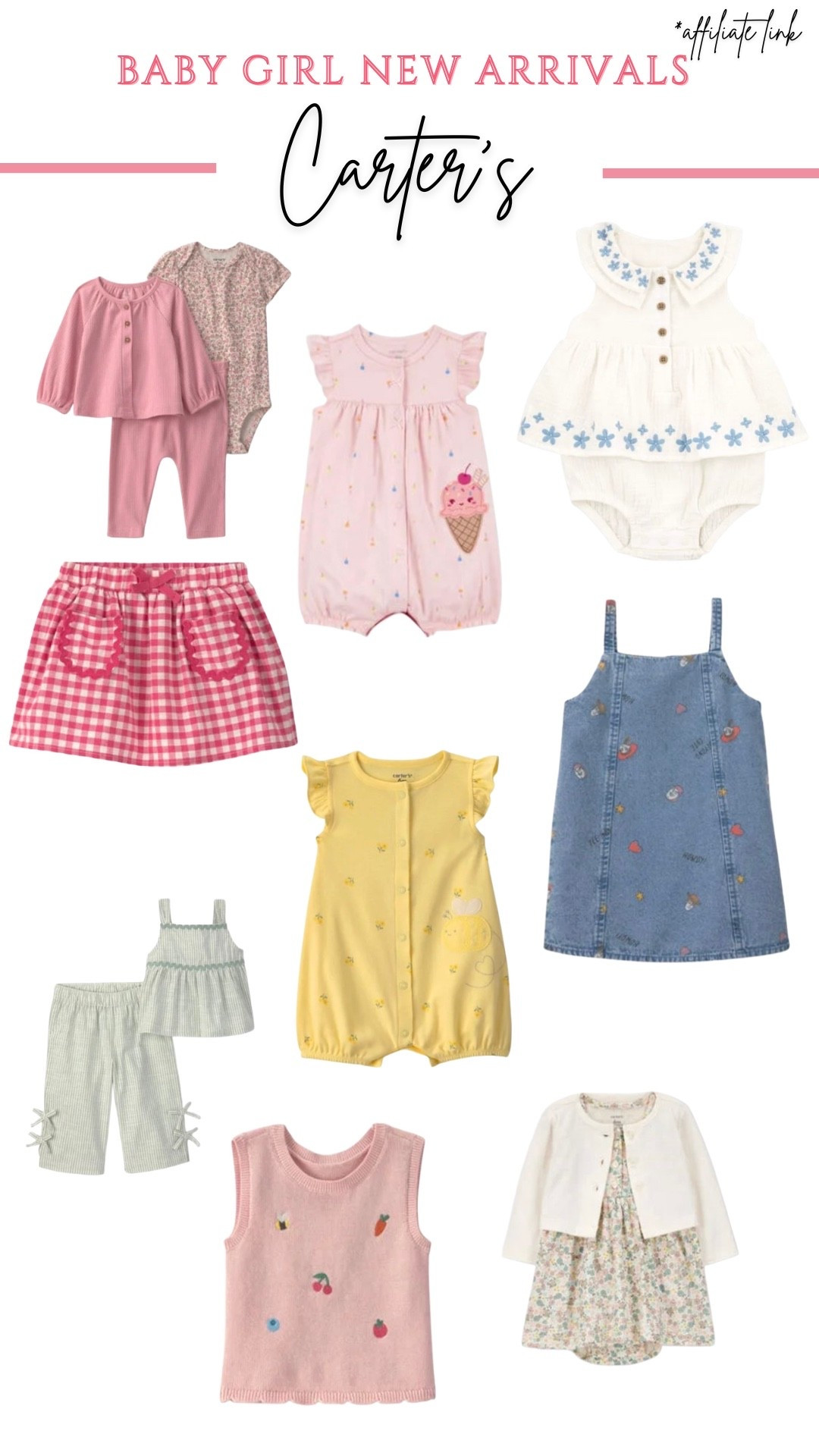 Baby girl new arrivals from Carter’s! Baby girl spring outfits, baby girl summer outfits

#LTKMothersDay #LTKKids #LTKBaby