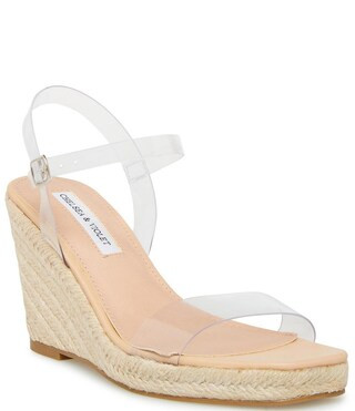 Melanie Clear Espadrille Wedge Sandals | Dillards