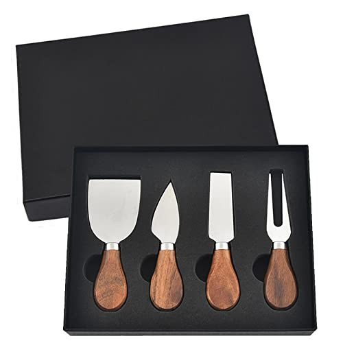 KT-GARY 4Pcs Cheese Knife Set - Stainless Steel Cheese Knives with Acacia Wood Handle - Charcuterie Knife Set for Party and Holiday | Amazon (US)