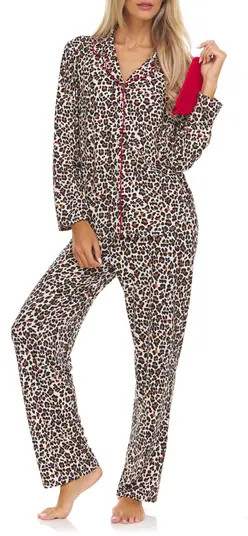 Jennifer Leopard Print Pajama Set | Nordstrom Rack