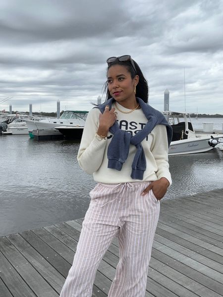 Comfy style, easy outfit, summer style, boat style, sweater, linen pants 
Use code: shadesofpinck for 15% off


#LTKSeasonal #LTKstyletip #LTKfindsunder100