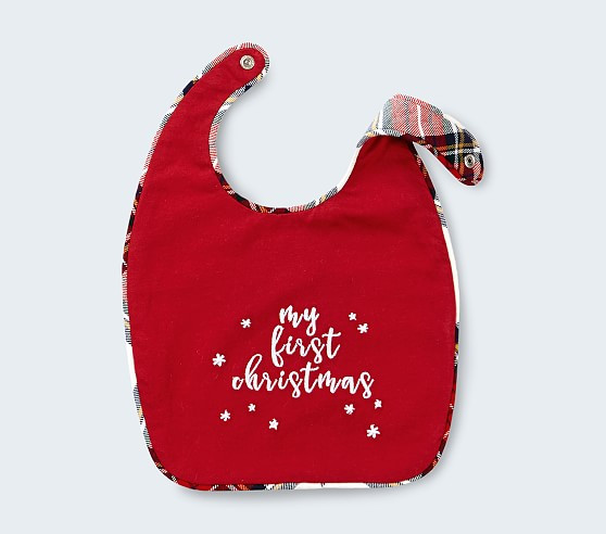 My First Christmas Bib | Pottery Barn Kids