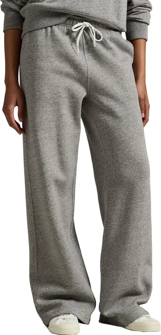 Cotton Blend Fleece Wide Leg Sweatpants | Nordstrom
