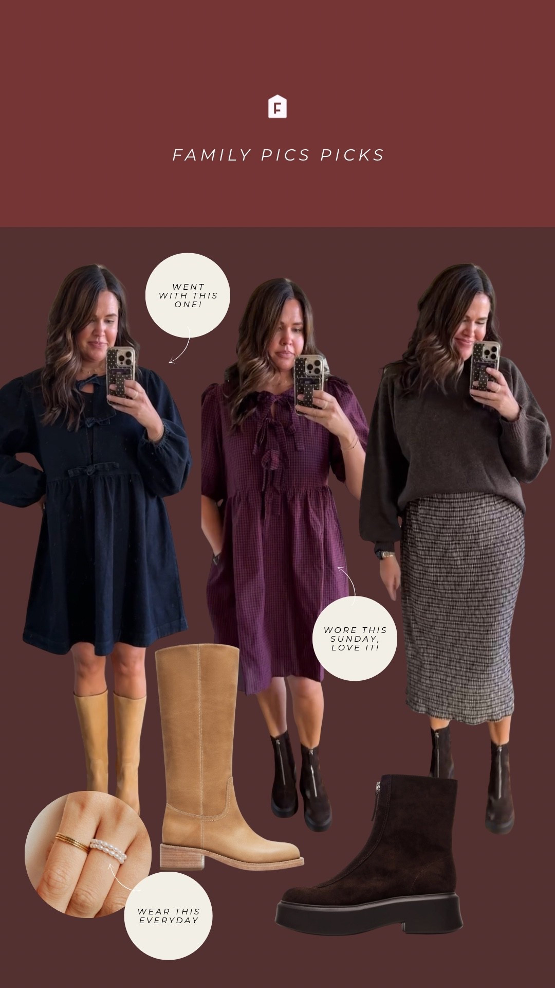 Family pics top picks- I added some other color ways as well!