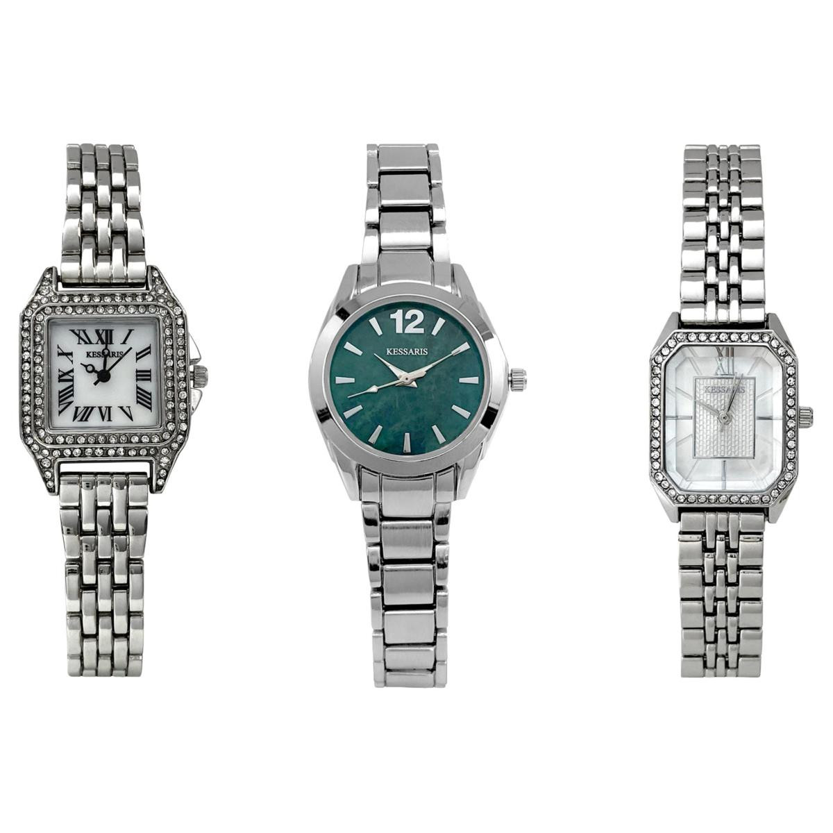 Kessaris 3-Piece Goldtone Metal Watch Set | HSN