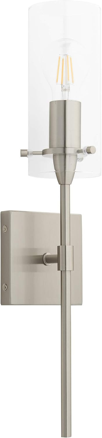 Effimero Brushed Nickel Wall Sconce Lighting - Bathroom Light Fixture - Modern Indoor Bedroom Wal... | Amazon (US)