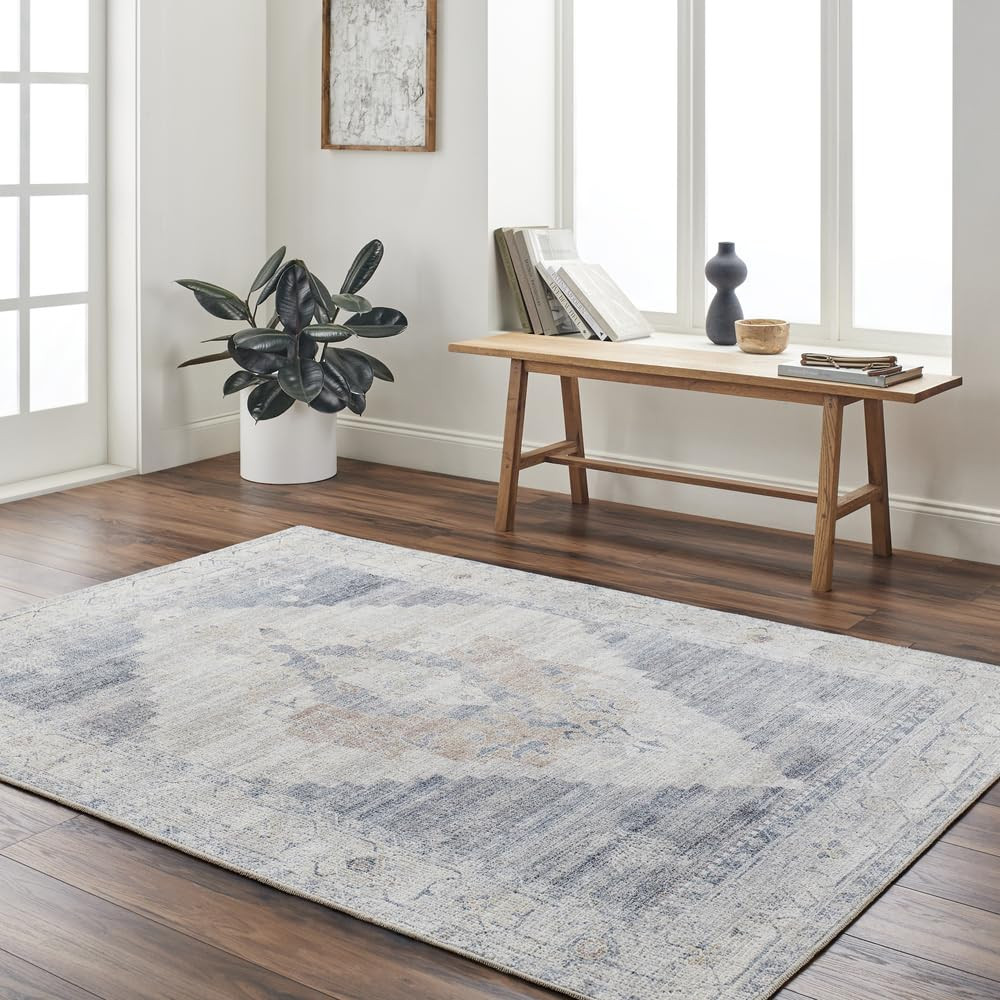 Livabliss x Becki Owens Luca Medallion Area Rug , 7'10" x 10', Pewter | Amazon (US)