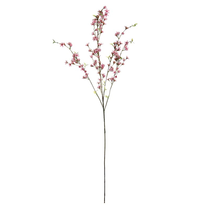 4-Head Pink Wax Flower Stem, 46" | At Home