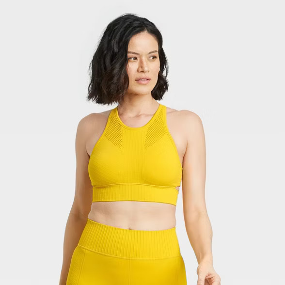 Women's Light Support High Neck Seamless Bra - All in Motion™ | Target