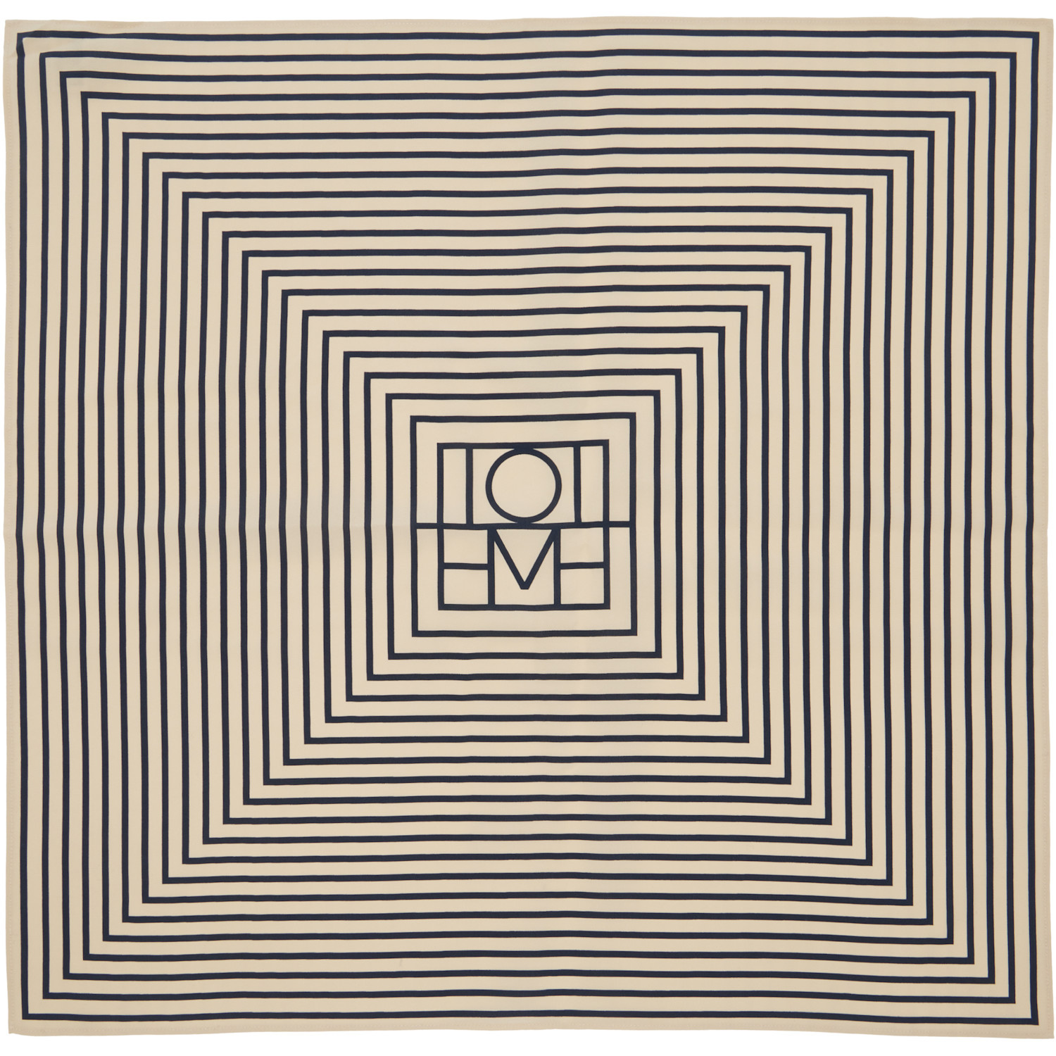 TOTEME Off-White & Black Signature Monogram Silk Scarf | SSENSE