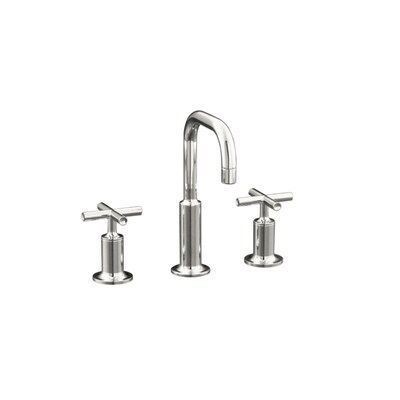 KOHLER  Purist Vibrant Polished Nickel 2-handle Widespread WaterSense Mid-arc Bathroom Sink Fauc... | Lowe's