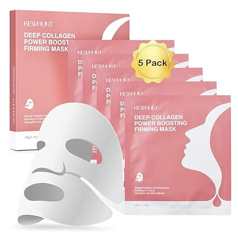 Deep Collagen Face Mask Overnight, Bio- Collagen Mask Real Deep Mask, Hydrating Hydrogel Masks wi... | Amazon (US)