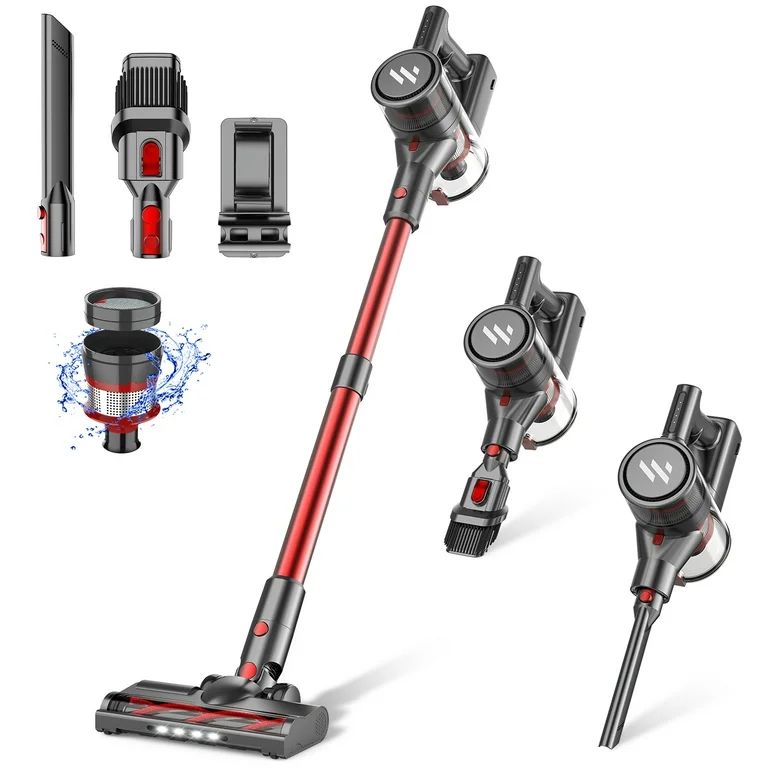 ONSON Cordless Vacuum, Stick Cordless Vacuum Cleaner with 2200mAh Powerful Lithium Batteries, 4 i... | Walmart (US)