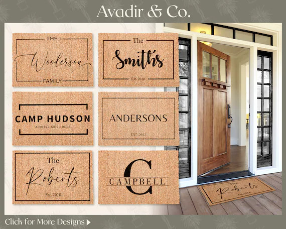 Welcome Mat | Housewarming Gift | Wedding Gift | Custom Door Mat | Personalized Doormat | Front D... | Etsy (US)