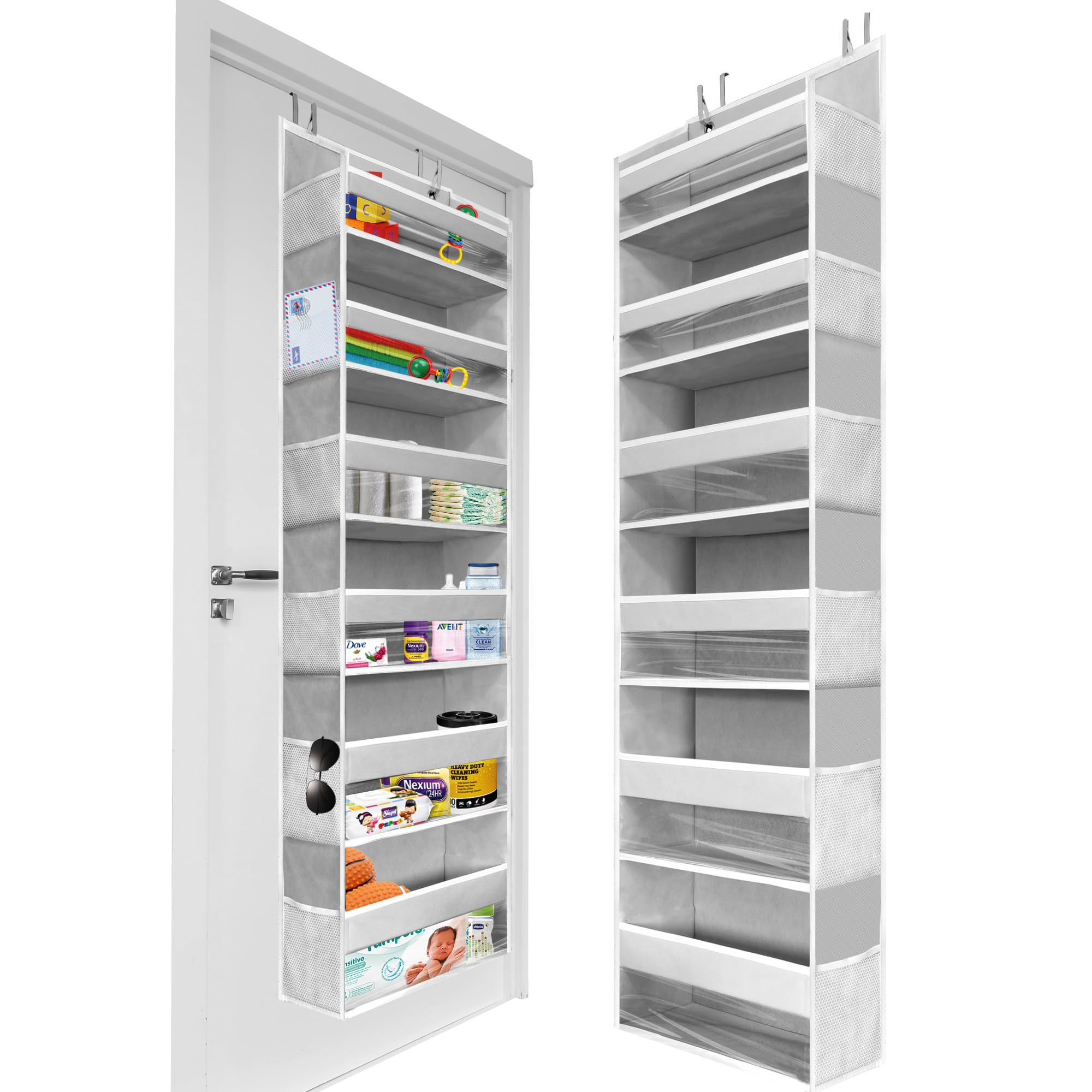 HOMELUX THEORY 1 PC Heavy Duty Over the Door Organizer 55x14x6.7, 6 Large Front & 12 Side Pockets... | Amazon (US)