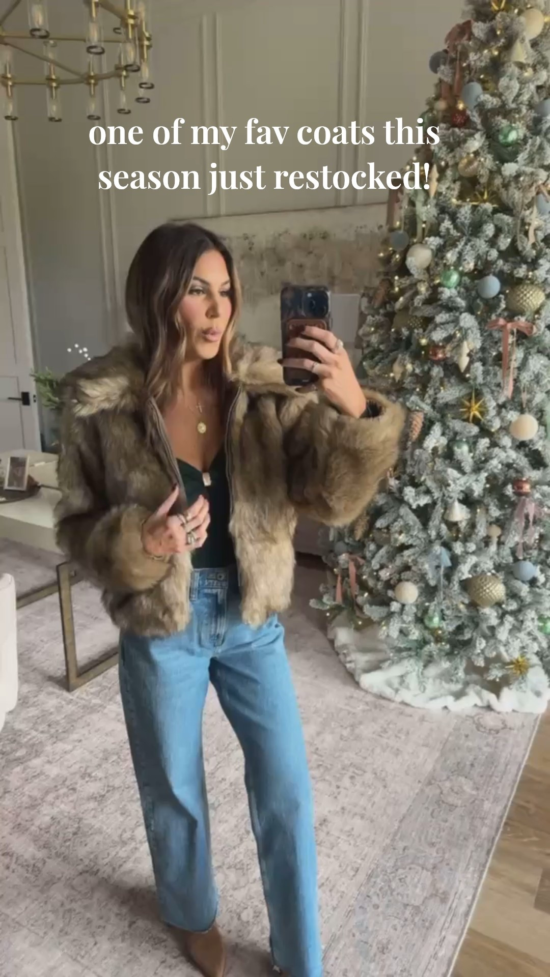 one of my fav coats this season just restocked! wearing a small and a 27 regular in the jeans 🫶🏼 

 

#LTKootd #LTKSeasonal #LTKFindsUnder100