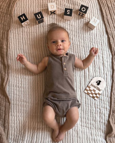 Monthly milestone, baby boy style, baby boy outfit, baby neutral toys

#LTKbump #LTKfamily #LTKbaby