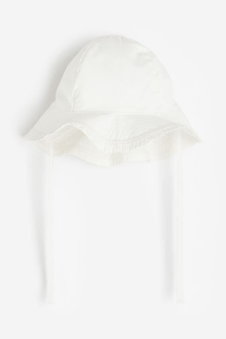 Cotton Sun Hat - White - Kids | H&M US | H&M (US + CA)