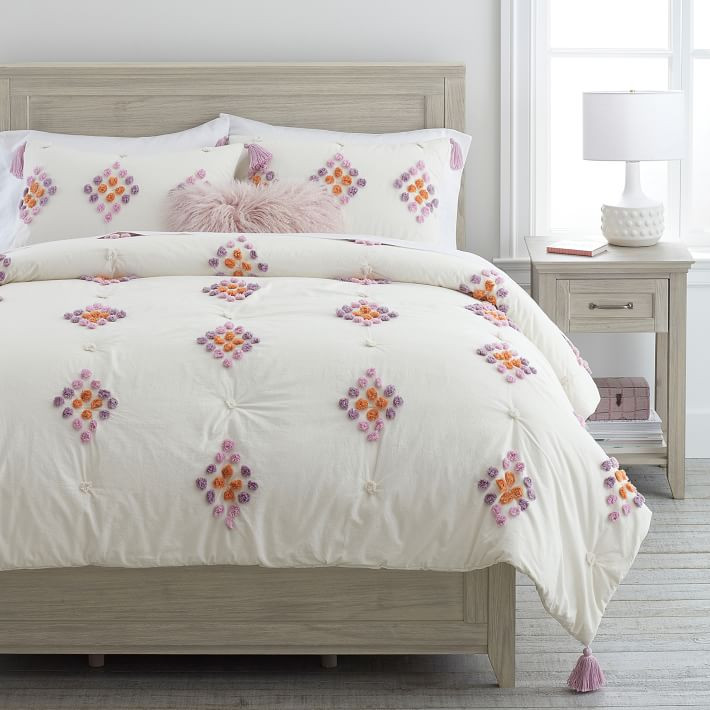 Luna Diamond Tufted Quilt - Pink Multi | Pottery Barn Teen