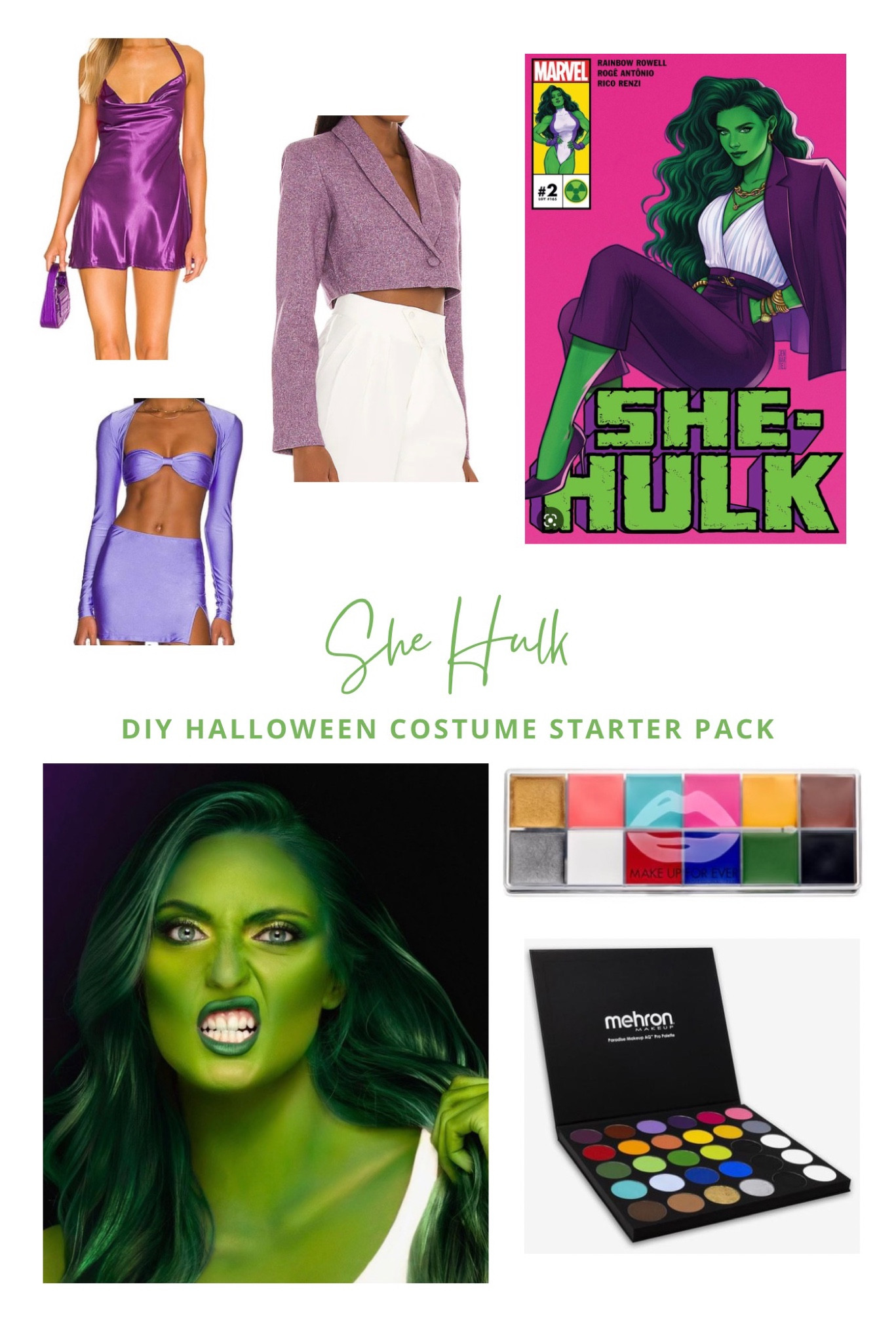 DIY SheHulk Halloween starter pack 💚 

#LTKSeasonal #LTKHalloween #LTKunder50