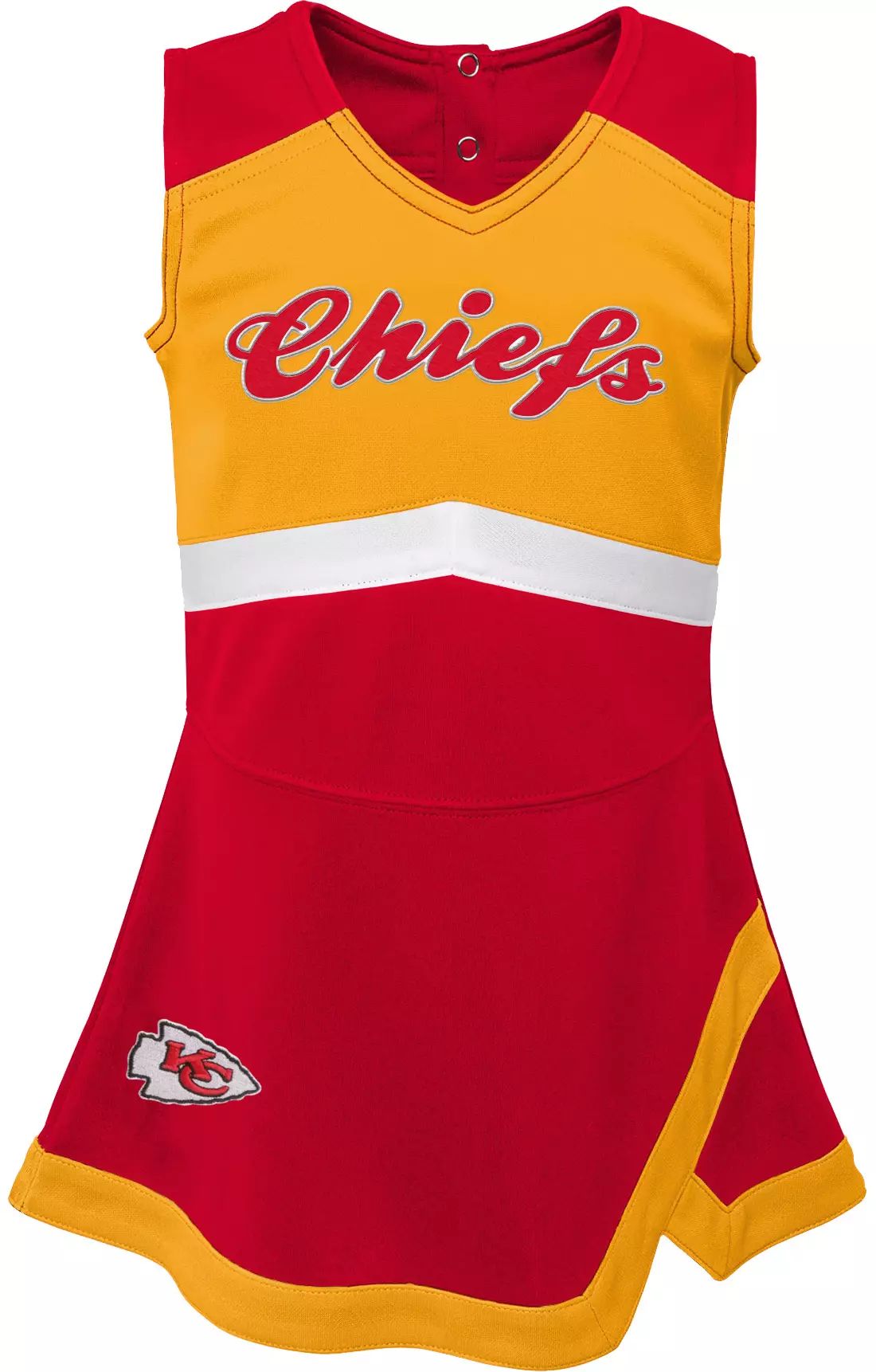 NFL Team Apparel Toddler Kansas City Chiefs Cheer Jumper Dress | Dick's Sporting Goods | Dick's Sporting Goods
