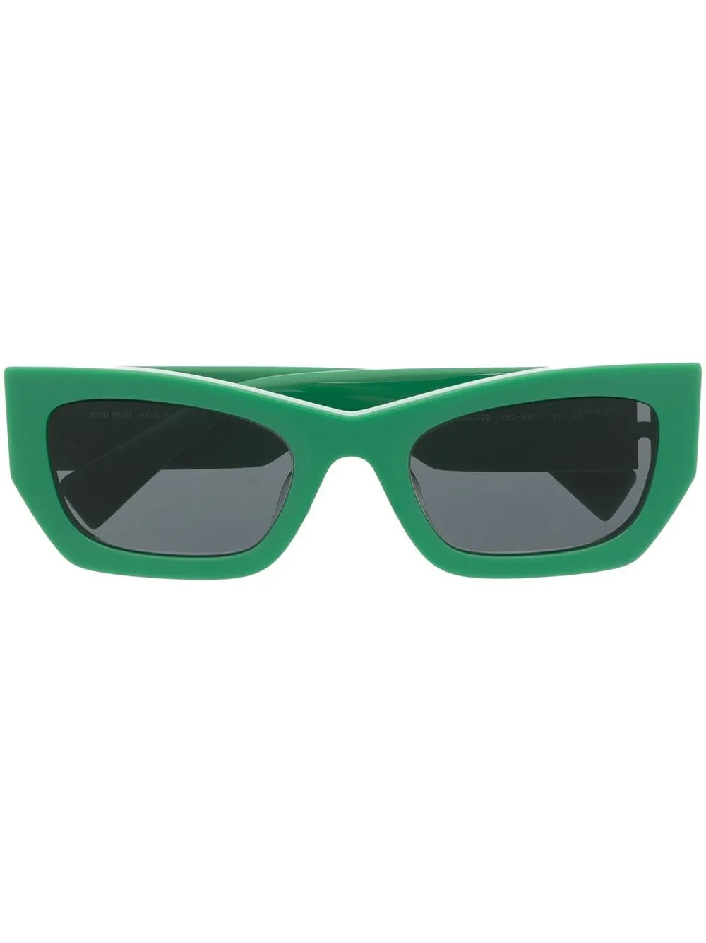 Miu Miu Eyewear logo-embossed rectangle-frame Sunglasses - Farfetch | Farfetch Global