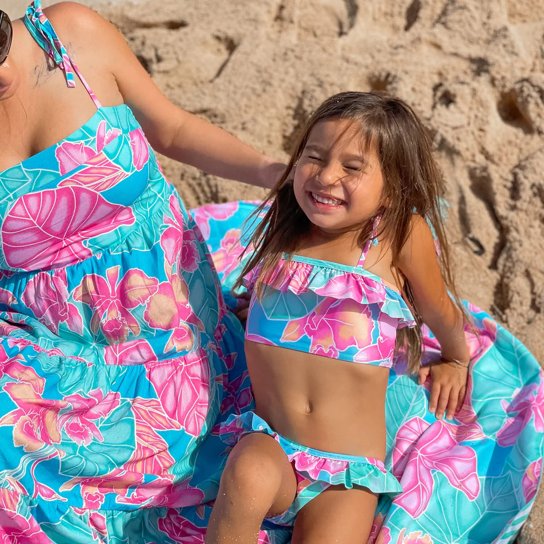 The Maui - Girls Ruffle Bikini UPF 50+ | Kenny Flowers