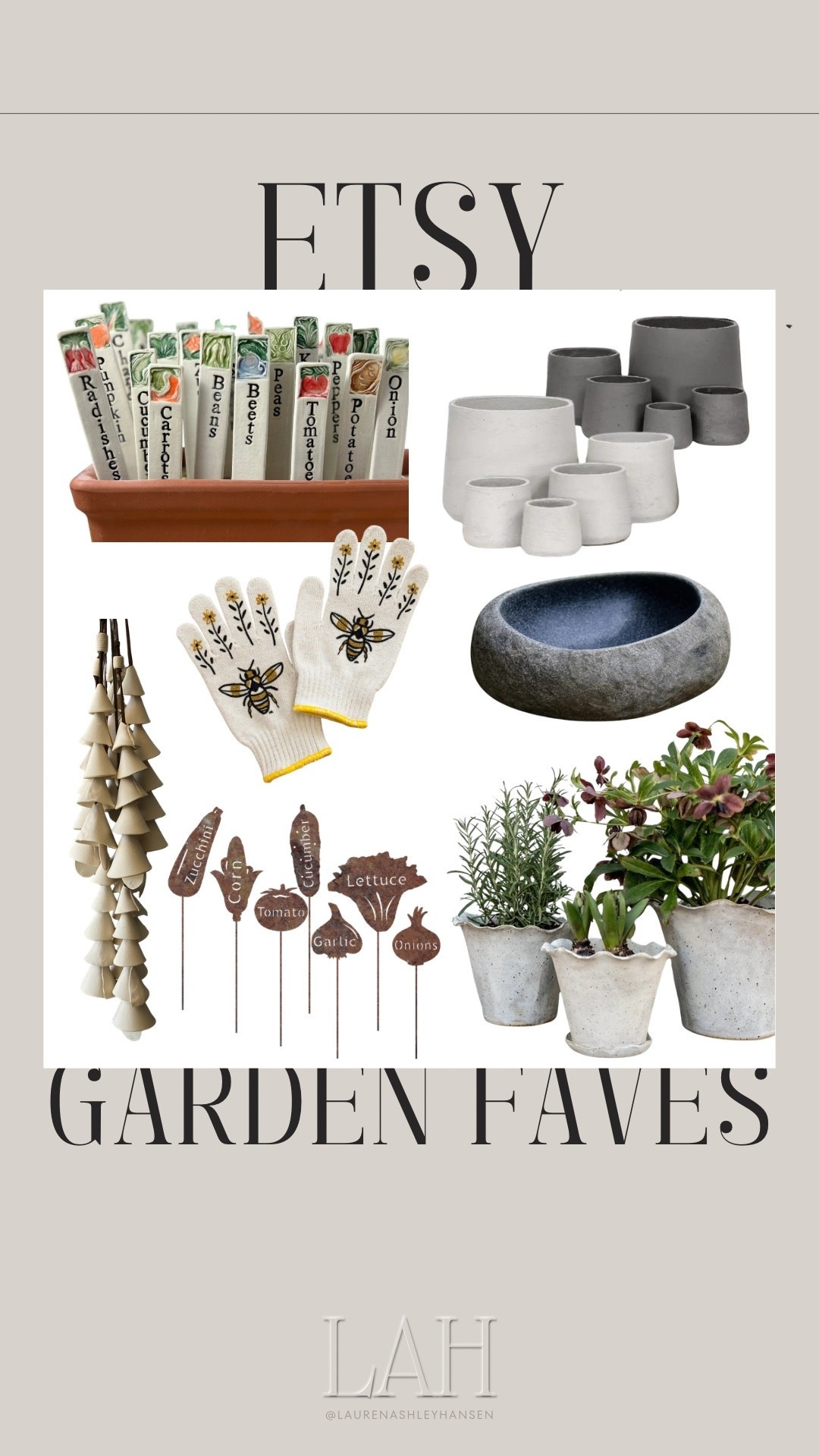 Handmade garden finds from @Etsy to spruce up your spring refresh! 🌿🌼 I love these handmade and custom items. They really elevate your garden, planters, porches & patios. Plus, each piece has a story to tell 🫶🏼 #ad #Etsy #EtsyCreatorCo 

#LTKSeasonal #LTKHome #LTKfoodie