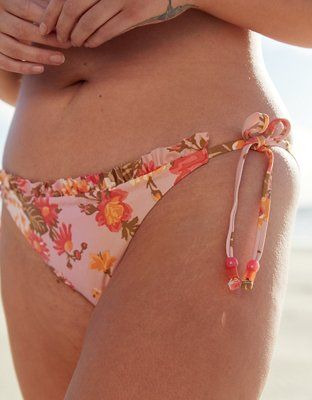 Aerie Ruffle Tie Cheekier Bikini Bottom | American Eagle Outfitters (US & CA)