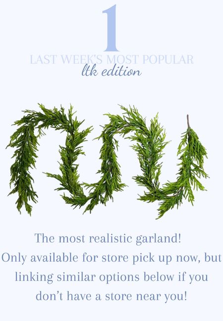 Norfolk garland
Real touch garland
Real touch Norfolk pine garland 
Affordable Christmas garland
Garland under $30

#LTKSeasonal #LTKhome #LTKHoliday