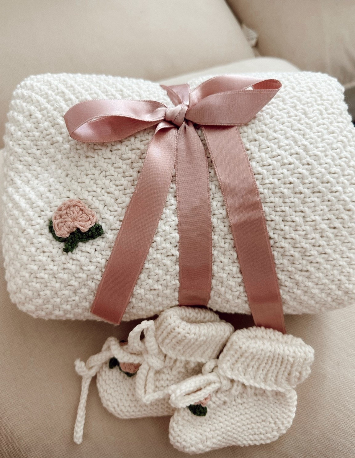 how beautiful is this blanket as a gift idea for a babyshower - hand knitted from a seller on Etsy! I’m obsessed 🌸🥹🪷🎀💓

#LTKmomlife #LTKBaby #LTKBump