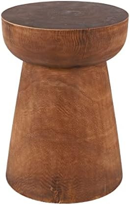 Uziass Wood Tree Stump Stool, Wood Tree Stump Side Table Wooden Stump End Table Round Tree Stump ... | Amazon (US)