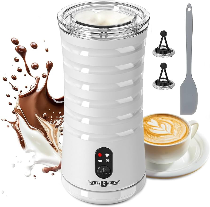 Milk Frother, Paris Rhône 4-in-1 Milk Steamer and Frother, Hot & Cold Foam Milk Warmer with Temp... | Amazon (US)