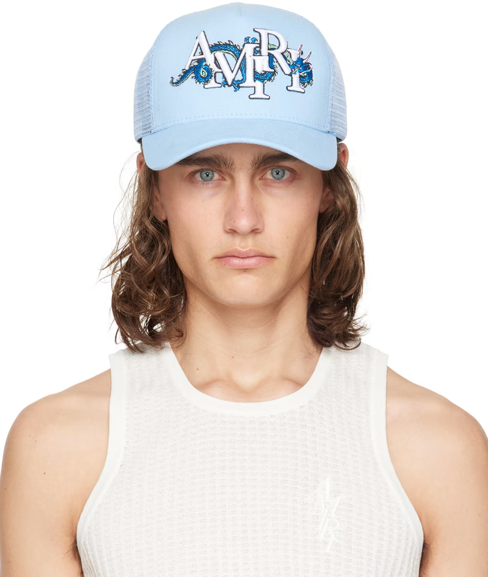 AMIRI - Blue Dragon Trucker Cap | SSENSE