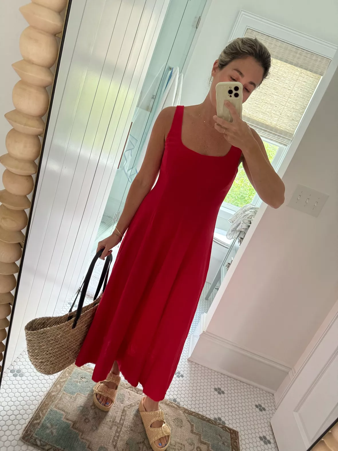 gap red dress Sleeveless Gathered Mini Shirt Dress Smocked Boatneck Maxi Dress
