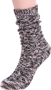 TINTAO 3 Pairs Women Winter Wool Cable Knit Crew Knee High Boot Socks,Size 5-11 W605 | Amazon (US)