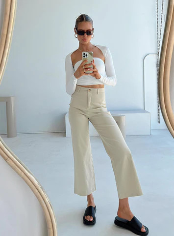 Carter Pants Beige | Princess Polly US