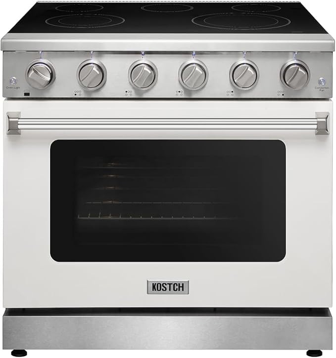 36 inch Professional Electric Range with 5 Heating Elements Cooktop, 6.0 Cu. Ft. Convection Oven ... | Amazon (US)