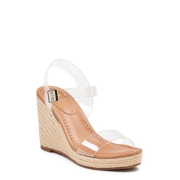 Women Madden Nyc Lucite Espadrille Wedge - Walmart.com | Walmart (US)