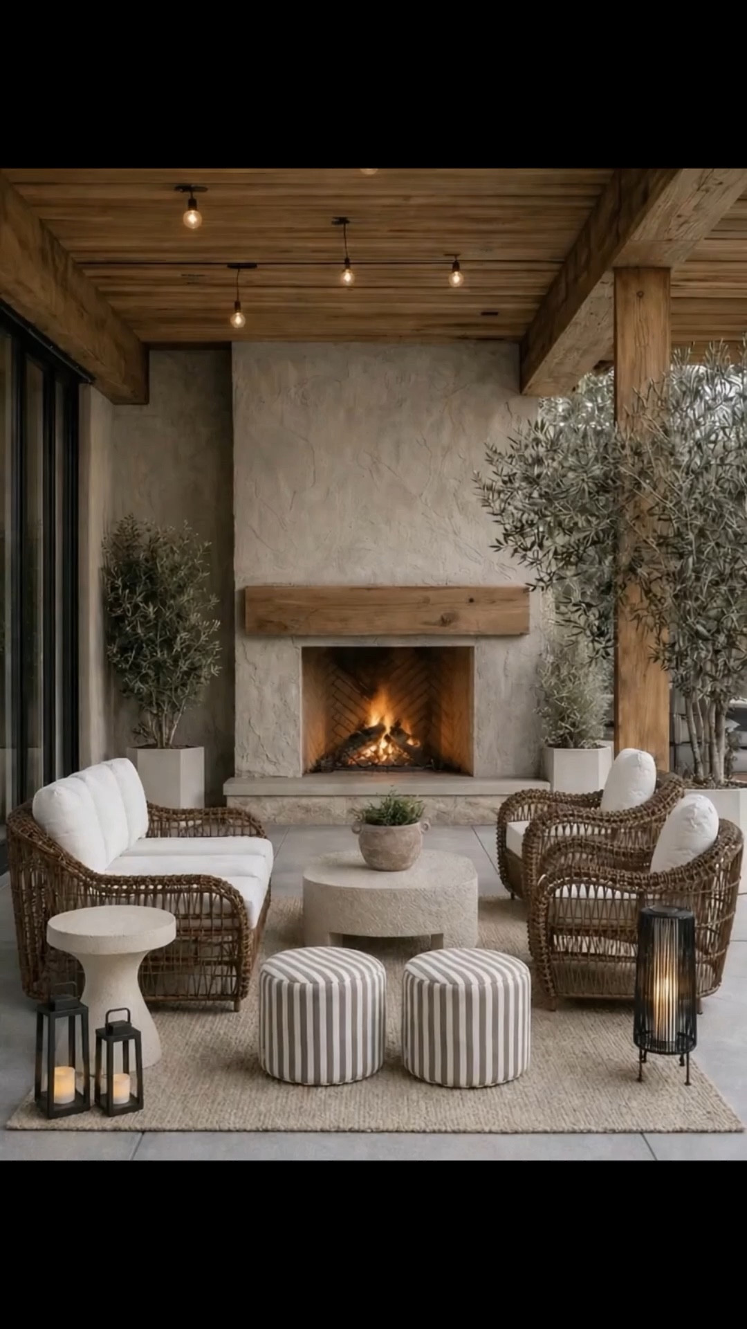 Patio reset from @Wayfair  but keeping it simple—layered outdoor rugs, neutral throw pillows, and planters with fresh greenery 🌿 the solar lighting at night completely changes the feel too. Everything linked here 🤍 #WayfairPartner #ad #Wayfair

#LTKHome #LTKSaleAlert #LTKSeasonal