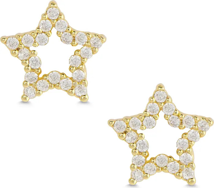 Kids' Cubic Zirconia Open Star Stud Earrings | Nordstrom