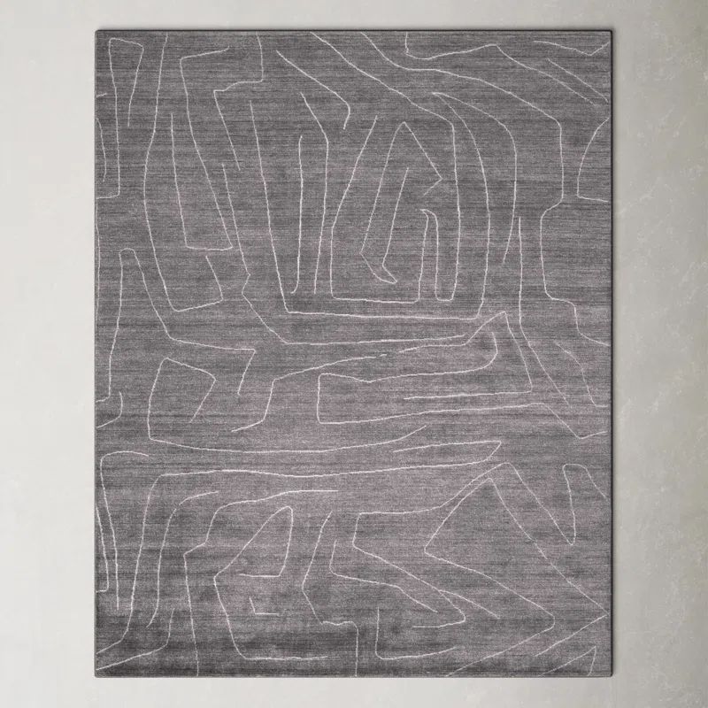 Orwell Handmade Flatweave Charcoal Gray Rug | Wayfair North America
