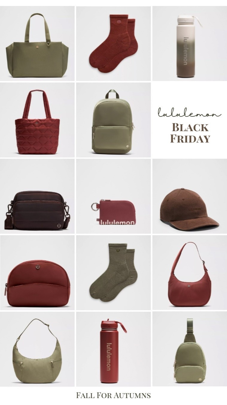 Lululemon Black Friday sale for autumns, true autumn, dark autumn, soft autumn, olive, chestnuts, rust, joggers, leggings, tennis skirt, 1/4 zip, hoodie, define jacket, work out active, midsize, mom, softstreme, accessories, pouch, backpack, should bag, tote, workout, work, socks, stocking stuffer, wallet, keychain, under $20

#LTKGiftGuide #LTKFindsUnder50 #LTKCyberWeek