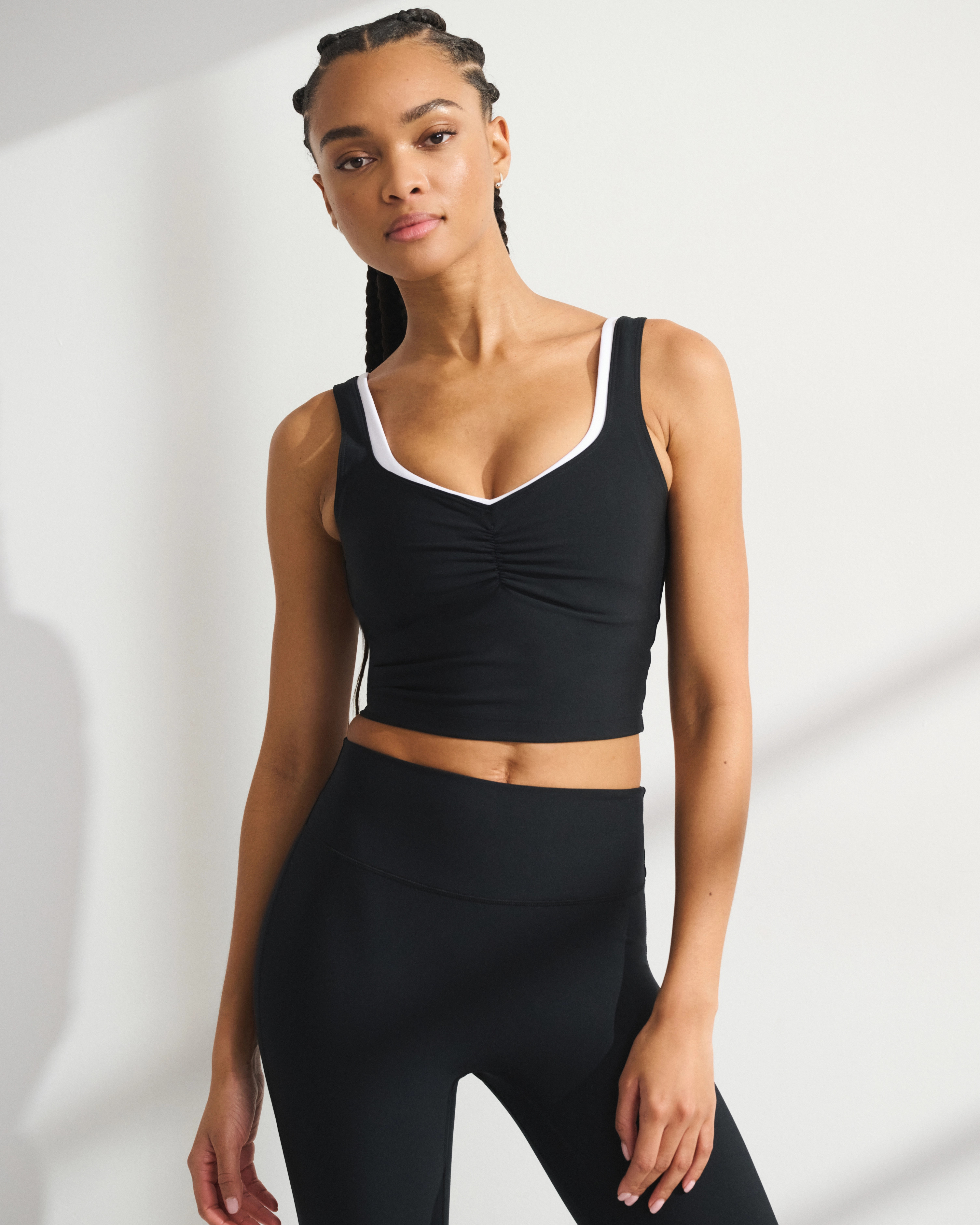 YPB sculptLUX Double-Layered Tank | Abercrombie & Fitch (US)