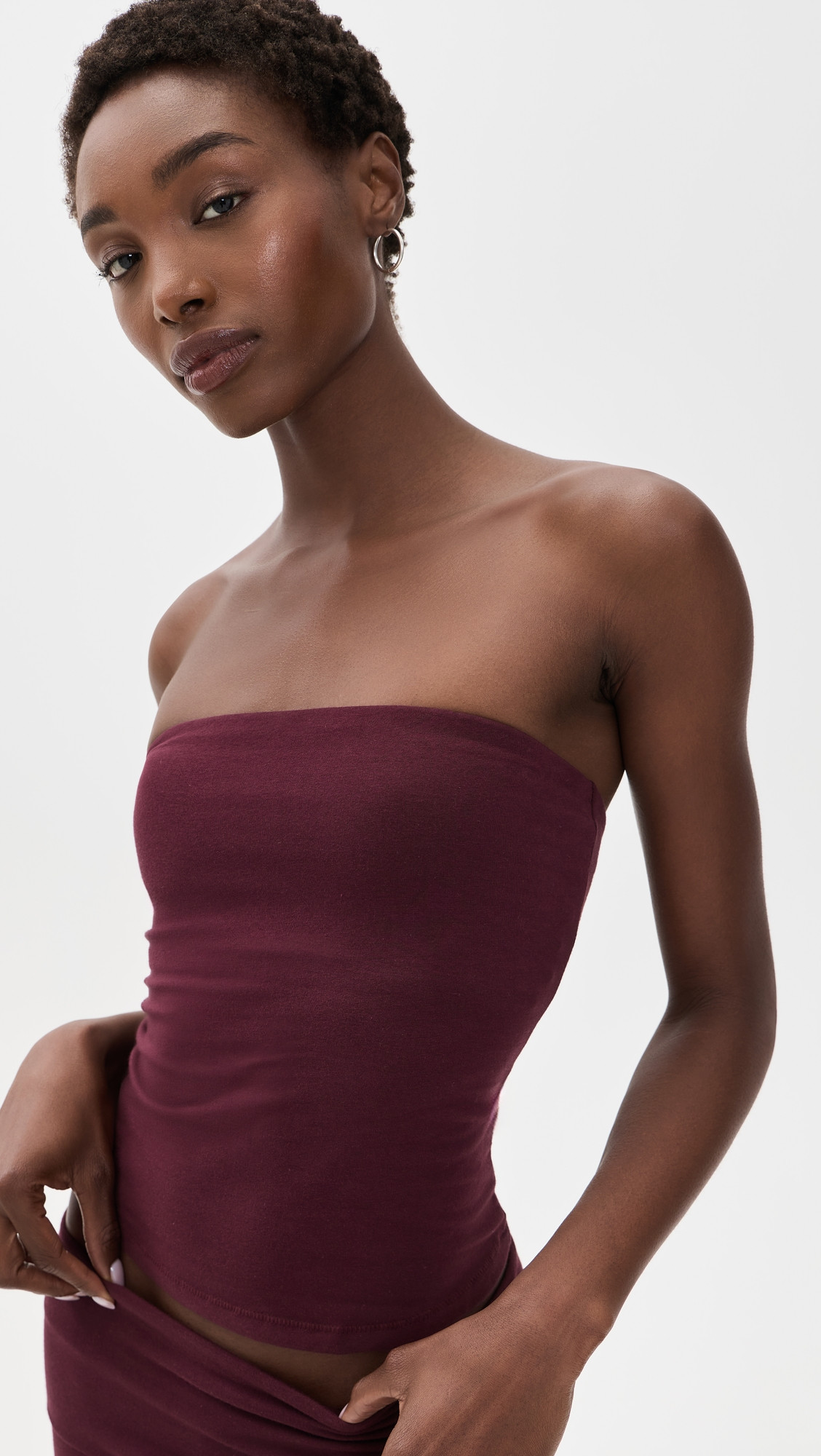 SKIMS Tube Top Currant M | Shopbop