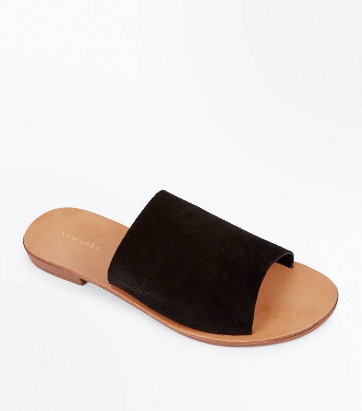 Black Suede Mules Add to Saved Items Remove from Saved Items | New Look (UK)