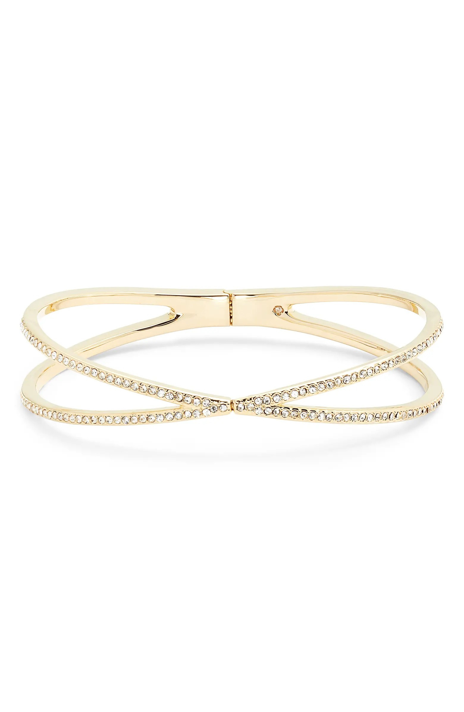 Pavé Crisscross Hinged Cuff Bracelet | Nordstrom