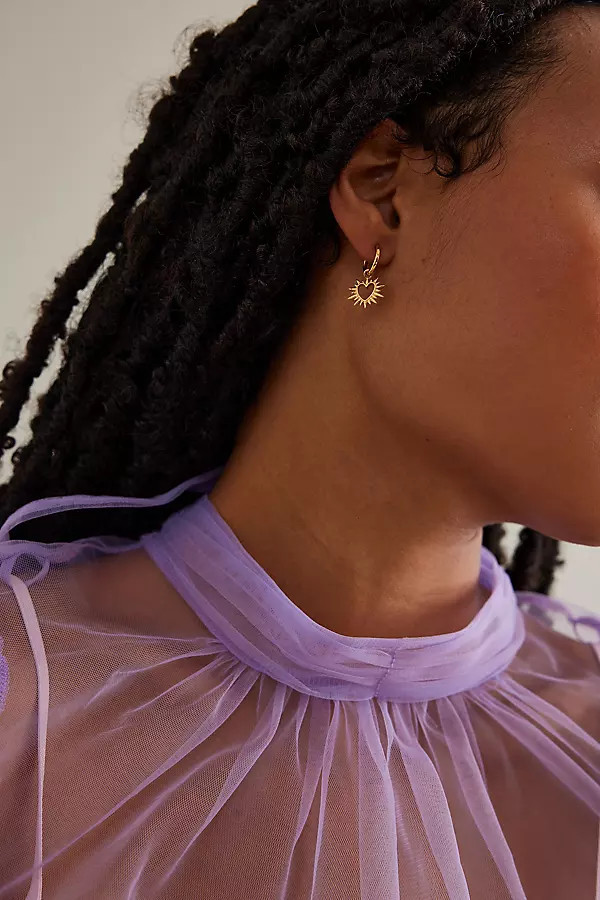 Rachel Jackson Electric Love Huggie Hoop Earrings | Anthropologie (UK)